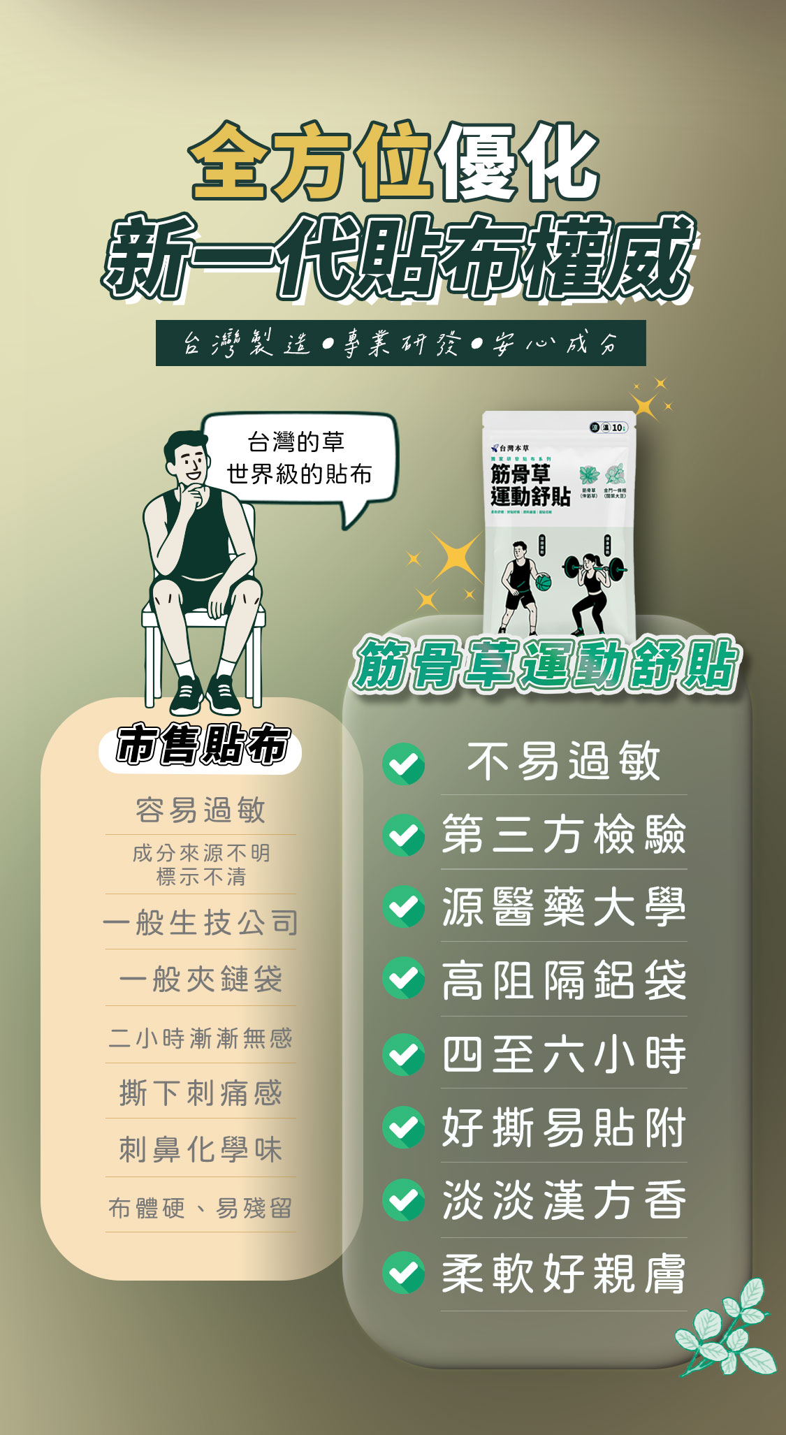 筋骨草貼布優點